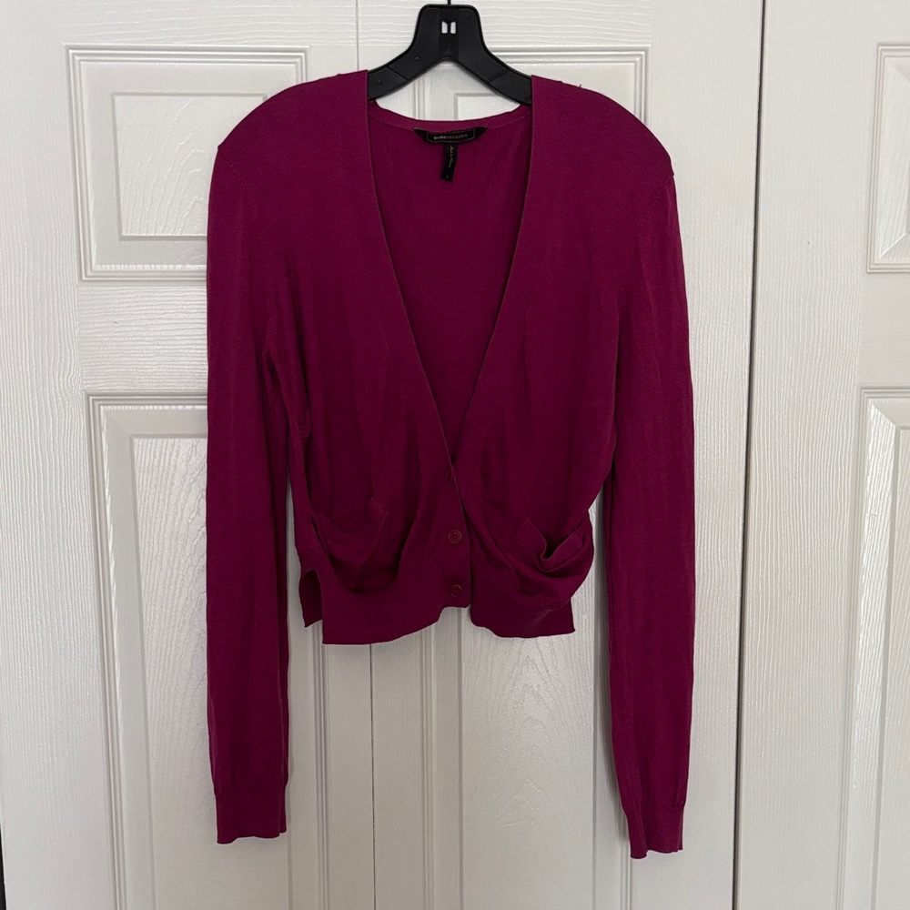 BCBGMaxAzria Fuchsia Knit Cardigan